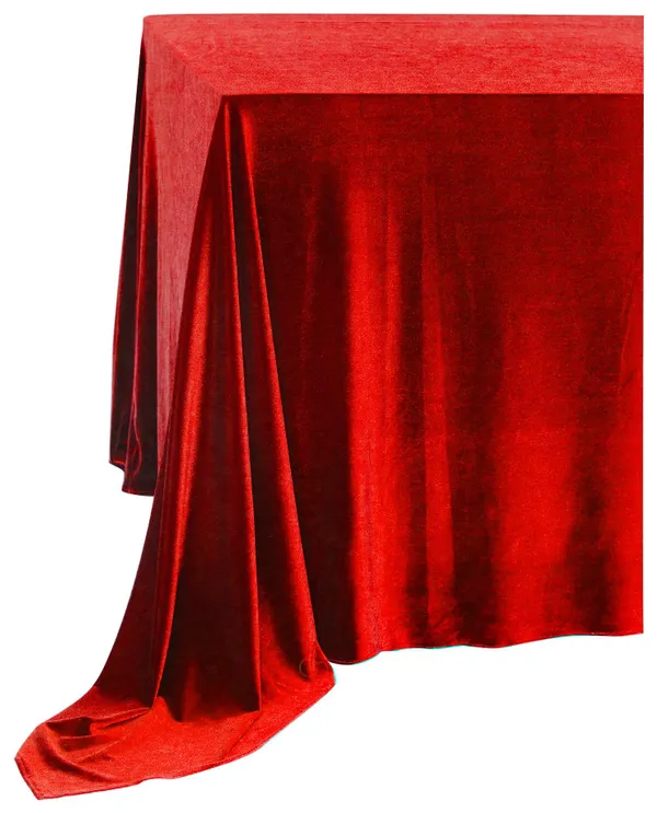 Скатерть Shiny Velvet прямоугольная, ледяной красный — Аренда — Скатерти — Rent Me Алматы