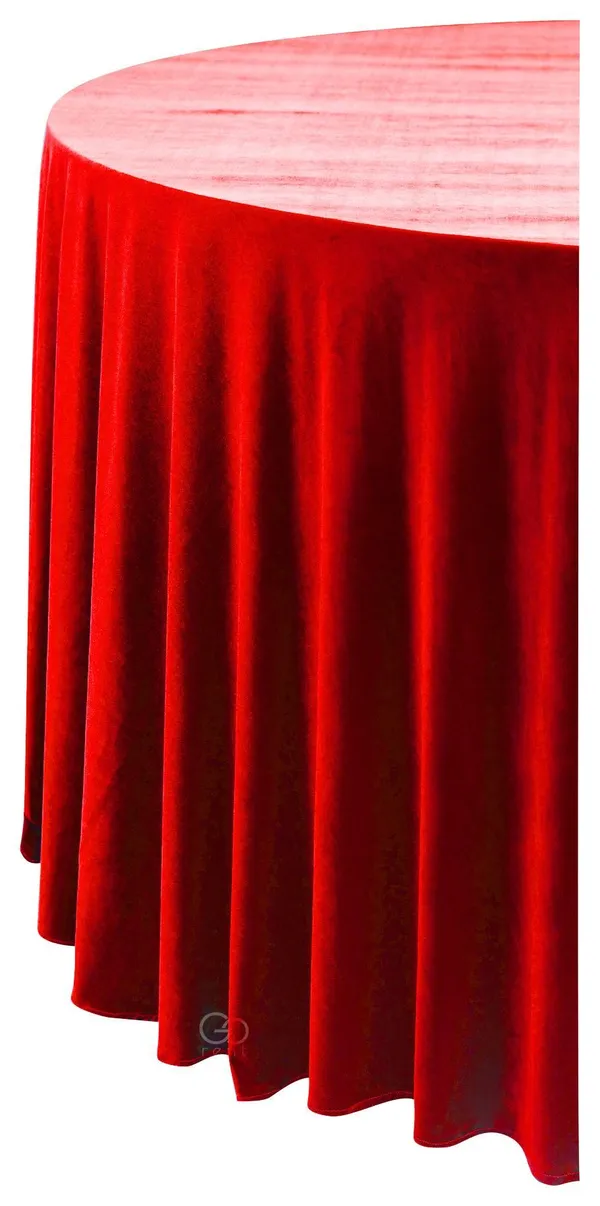 Скатерть Shiny Velvet круглая, ледяной красный — Аренда — Скатерти — Rent Me Алматы
